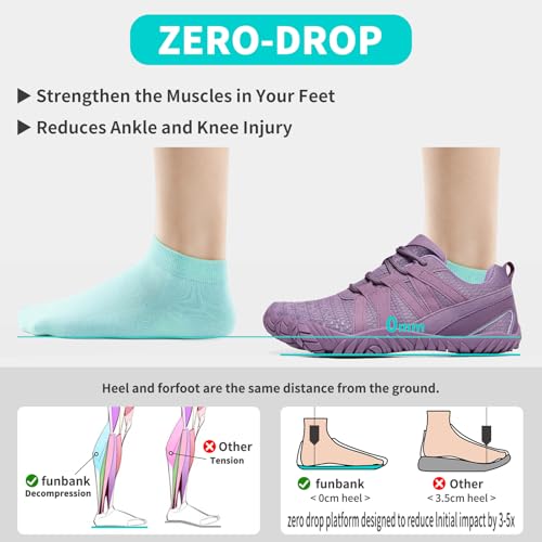 Image of Barefoot Shoes Women Men Minimalist Zero Drop Wide Toe Box Water Shoes Hiking Barefoot Footwear Unisex Sneakers for Workout Cross-Trainer Walking Running Camping Beach Weightlifting Grounding Sport