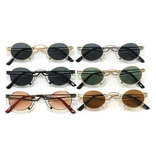 COTIA Small Round Sunglasses Men Women Retro Oval Metal Frame Personality Design Punk Style Sun Glasses Eyewear3