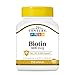21st Century Health Care, Biotin, 5000 mcg, 110 Capsules