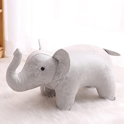 Tabouret à Langer pour soulager les jambes avec repose-pieds animalier gris