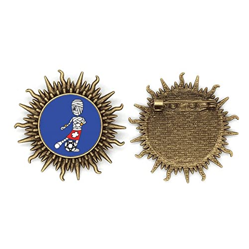 Broche de football en métal pour joueur accessoire sport élégant