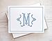 Monogram Note Cards, Personalized Monogrammed Stationery, Single Letter Monogram, Folded Blank Cards, Thank You Notes, Custom Initial Stationary, Notecards, Set of 10 Cards and Envelopes 24-2