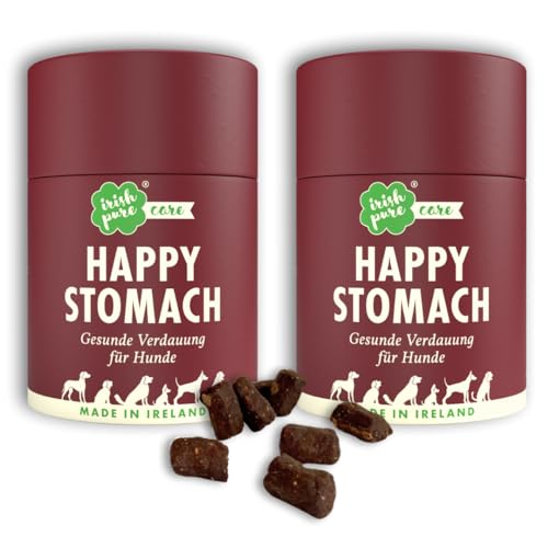 Irish Pure Happy Stomach Verdauungssnacks für Hunde | 200 Stück / 2 x 300g | Probiotika als Leckerli | Darmflora beim Hund stärken | verbesserte Verdauung & Immunsystem | Magenproblemen |100%Natürlich