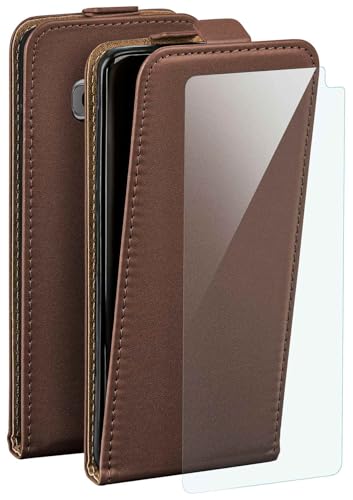 Protection Samsung S10e intégrale moex marron avec son film écran anti-rayure