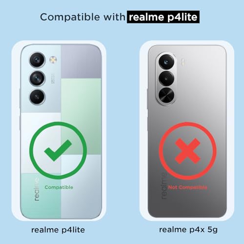 Image of Amazon Basics Back Cover for Realme P4 Lite 5G Mag-Safe Shockproof PC + TPU Protective Case Magnetic Support Bumper Case (Transparent Mag-Safe)