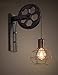 Produktbild Wandleuchte Retro Industrie-Stil Wandlampe Industrial Loft-Stil Heben Riemenscheibe Wand Lampe Eisen Rusty Persönlichkeit Kreative Lights Aisle Korridor Wandleuchten E27