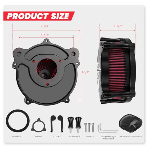 kekykm Twin Cam High Airflow Air Cleaner
