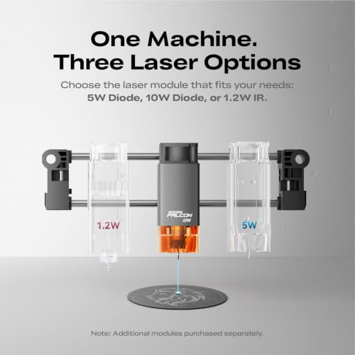 Image of Creality Falcon A1C 10W Mini Laser Engraver, Class 1 AI Desktop Laser Engraving Machine with Auto Focus, Smart Camera, Support 3 Laser Heads Interchange, 15,000 mm /min Speed, Works with 300+ Materials