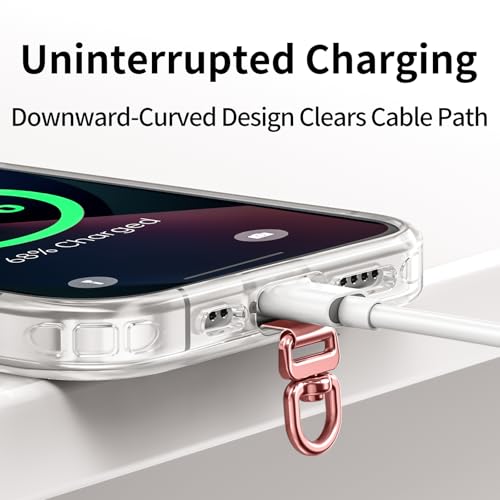 Image of saxsion Phone Tether Tab & Lanyard Tab, 360 Swivel Clip - Ultra Thin Stainless Steel Universal Patch for All Phone Cases