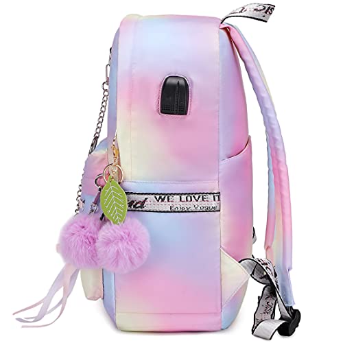 Spotted Tiger School Backpack for Girls Backpack School Bag Bookbag Cute Travel Backpack School Backpacks for Teens Girls Women (Pink)4