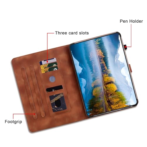Étui iPad 6e génération marron avec support stylet pour le bureau - 3
