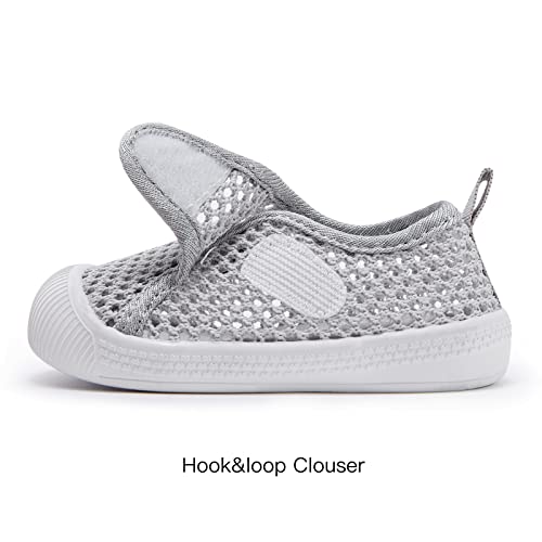 Bmcitybm Baby Boy Girl Shoes Breathable Mesh Walking Shoes Lightweight Non-Slip Sneakers Infant First Walkers 6 9 12 18 24 Month Grey Size 12-18 Months Infant #TOP4