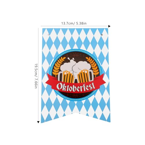 MAGICLULU 2 Sätze Oktoberfest biergartengarnitur Kostümbanner Generische Austernschälklammer verstellbare Austern Auster und Block Pole Party-Couplet-Ornament deutsches bierfestbanner Papier