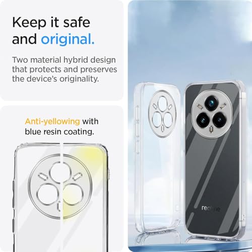 Image of Jkobi Back Case Cover for Realme 14 Pro Plus 5G (Silicone Clear Shockproof Case with Camera Protection | Soft and Flexible | Transparent)