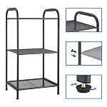 MAX Houser Storage Rack with Shelf,Industrial Style Extendable Plant Stand, Standing Shelf Units for Kitchen, Bathroom, Office,Living Room, Balcony, Kitchen (Charcoal Gray, 3 Tier) - Image 4