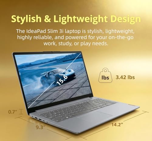 Image of Lenovo IdeaPad Slim 3 15.6 inch FHD Business Laptop, 2026 Edition, Intel N150 Processor, 8GB DDR5 RAM, 128GB SSD, Windows 11, Microsoft 365 for Everyday Use