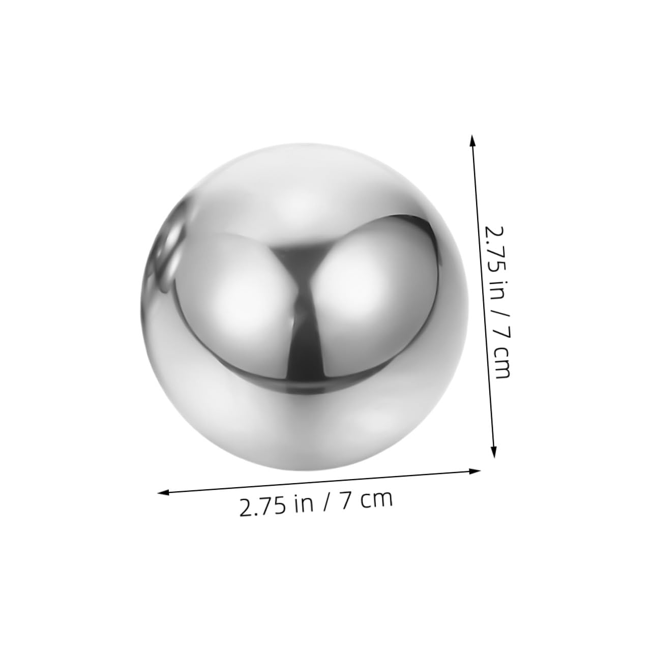 Massageball Satz 1 Paar aus Edelstahl, Silber, für Handübungen