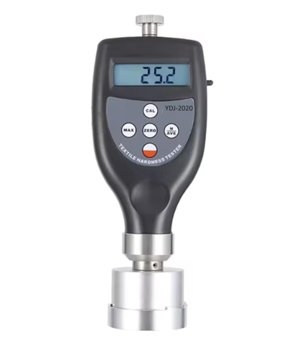 VTSYIQI Textile Durometer Portable Textile Hardness Meter Gauge Tester Machine with Indenter Ball 10mm? Display Range 0-100H Resolution 0.1H for Textile Bobbin Beam Spool Cones Dye Package