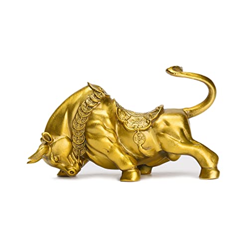 Estatua de Toro de Latón Feng Shui 2.4 in