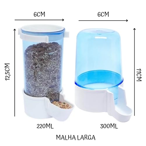 Kit Banheira + Brinquedo Espelho Com Pedra de Cálcio + Comedouro E Bebedouro Para Calopsita Agaporni