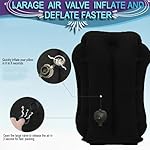 Inflatable Travel Pillows for Airplanes, Blow Up Travel Pillow for Train Office Car with Chin and Neck Support, Inflatable Travel Pillow for Sleep Support with Eye Mask,Storage Bag & Earplugs (Black) - Image 4
