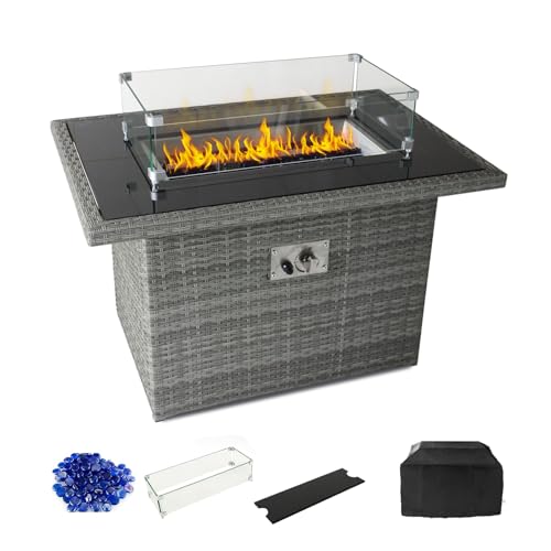 Endless Summer GAD1401M LP Gas-Feuerstelle – Mit Kachelofen, Lavastein, 30.000 BTU, 76x76x61 Cm