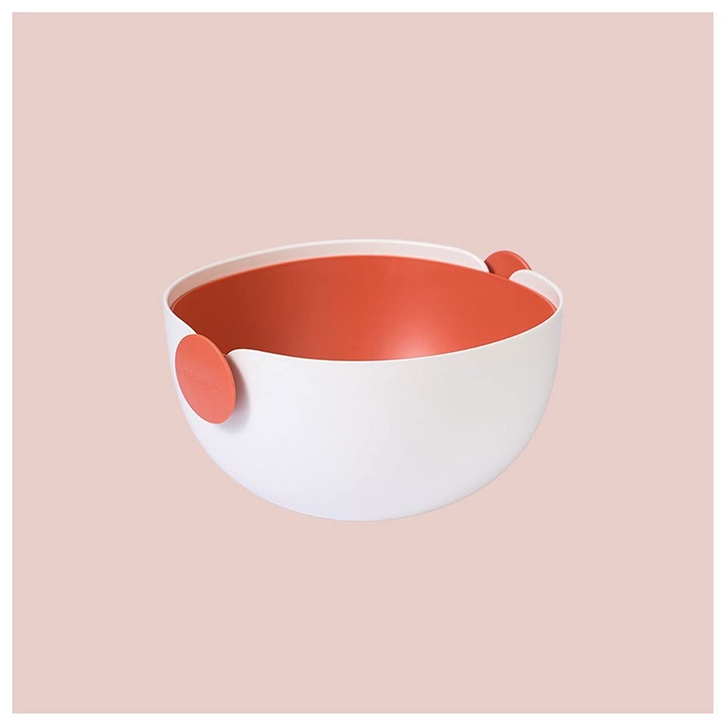 Colador, colador colador, colador cesta colador, colador fregadero colador cesta de drenaje cesta de drenaje de plástico colador/filtro giratorio de doble capa bandeja de frutas con asa fregadero de c