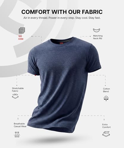Image of Scott International Men's Regular Fit T-Shirt | Men's T-Shirt | Tees for Man | Tshirt for Men Stylish | Round Neck Tshirt for Man