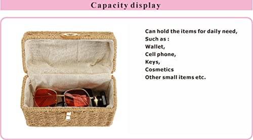 Women's Handmade Straw Rattan Woven Purse Handbag Summer Beach Tote Shouler Bag2