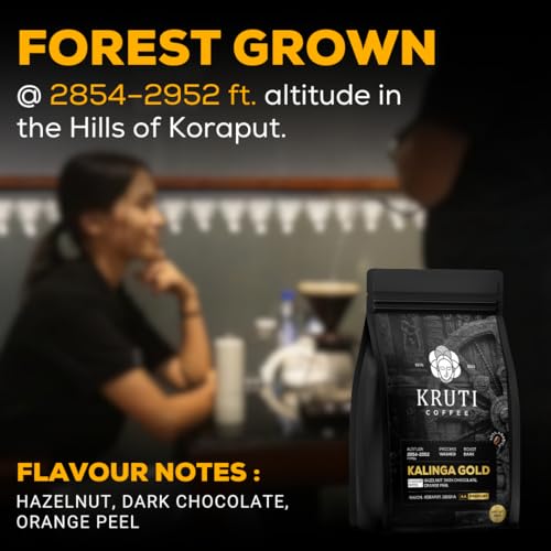 Image of Kruti Coffee-Specialty Coffee Roasters - Cold Brew Grind 250g | Kalinga Gold - Medium Dark Roast | Arabica Beans | Signature Blend From Koraput | Freshly Roasted