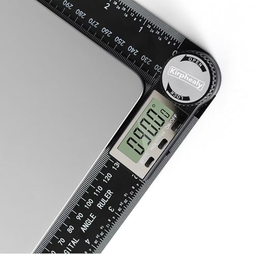 Image of Digital Angle Finder Protractor, 7inch 200mm Angle Gauge Professional Measuring Tool, Third Generation Adjustable Angle Ruler, Quick Display for Carpentry Construction and Home Improvement