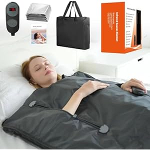 Infrared Sauna Blanket Far Infrared Sauna Blanket for Detoxification,Portable Sauna Blanket for Home Relaxation,113-176℉ & 20-60 Minutes Timer, 6 ft x 2.65 ft
