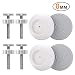 Baby Gate Threaded Spindle Rods M8(8mm) 4 Packs, Pressure Mounted Gates Wall Cups 4 Packs, Walk Thru Gate Accessory Screw Bolts Kit, Replacement Hardware Parts Fit for Pet Dog Gates, Doorways, Stairs