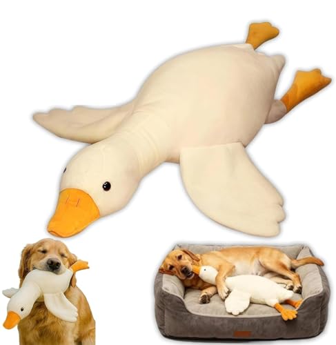 YIWOYI Juguete de peluche extra grande para perros medianos y grandes, masticable interactivo para jugar y entrenar (2 unidades, 50 + 90 cm)