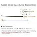 Zenitsu Cosplay Sword. Demon Slayer Sword -41 inch,Anime Props for Cosplay and Collection. Anime Original Texture