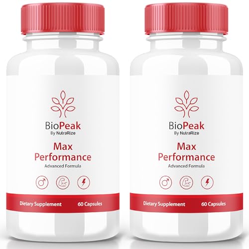 NutraRize (2 Pack) Biopeak Men Enhancement Pills Biopeak Male Capsules All Natural Supplement for Max Performance and Overall Health Official Bio Peak Pastillas Reviews (120 Capsules)