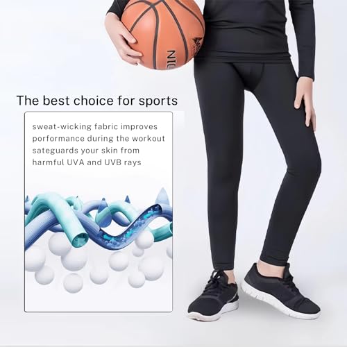 Boys Leggings Quick Dry Youth Compression Pants Tights Athletic Pants Sports for Kids3