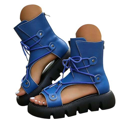 Zapatos de vestir tipo sandalias retro de plataforma para mujer elegantes de verano