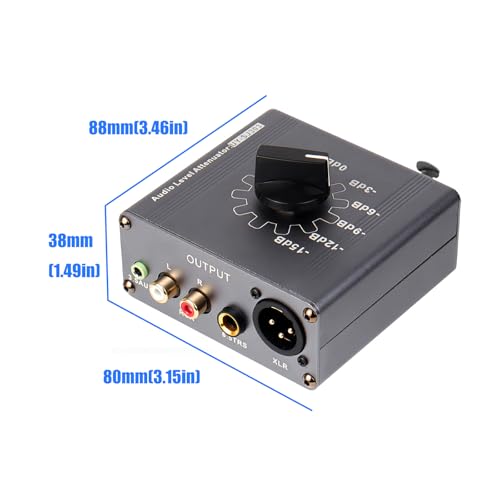 Atenuador de nivelación de sonido MultiInterface con control de volumen ajustable para aplicaciones en vivo y de estudio miniatura 3
