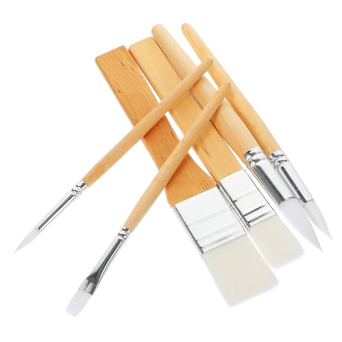 FONDOTIN 6 Piezas Pinceles para al Óleo y Acrílico Pinceles de Detalle Preciso para Artistas y Estudiantes Conjunto Versátil para Acuarela y Dibujo Herramienta Profesional para Aplicación