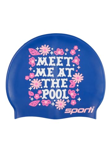 Sporti Silicone Swim Cap for Adult Unisex - Pool Time