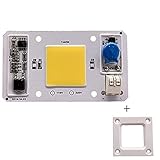 Driverless LED 50W COB Chip Bulbs AC110V Integrated Smart IC Driver Warm White 3500K