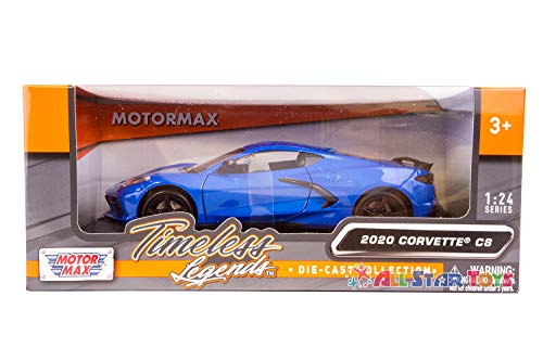 Modelo a escala 1:24 Chevrolet Corvette C8 Stingray Azul miniatura 7