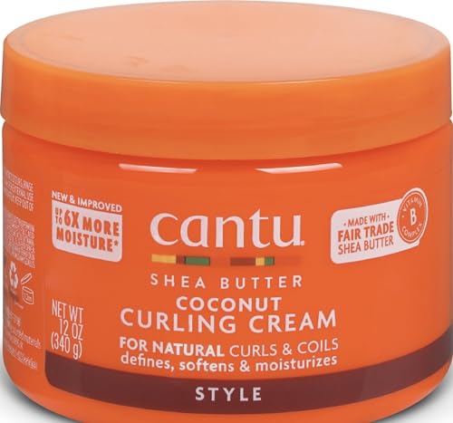 Cantu Coconut Curling Cream with Shea Butter for Natural Hair, 12...