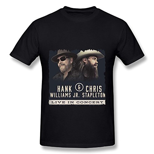Photo de AdamimyClay® Mens Black T Shirt Hank Williams, Jr. & Chris Stapleton Tour 2016 [3X]