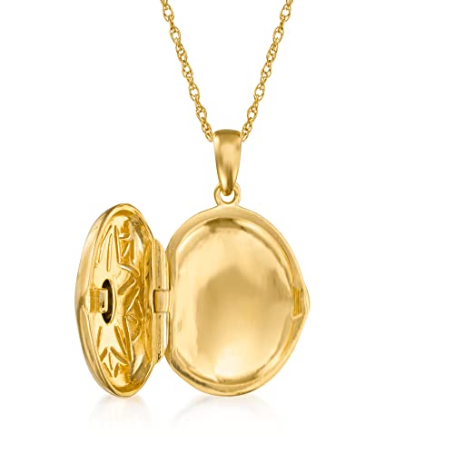 Ross-Simons 0.40 Carat Sapphire Locket Necklace With Diamond Accent In 18Kt Gold Over Sterling. 18 Inches #TOP2