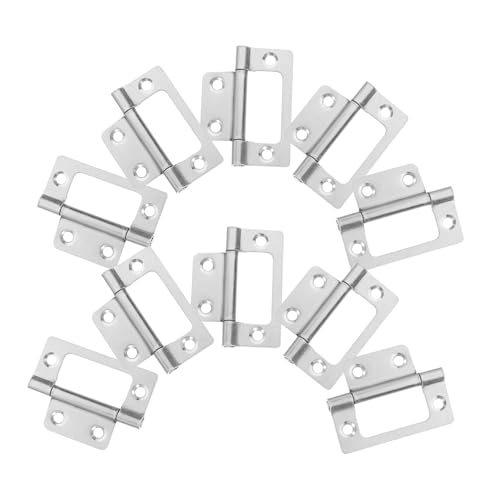 SEWACC 10 Piezas Bisagras de Gabinete de Alta Resistencia Diseño Silencioso para Cocinas Armarios y Muebles Rv Acero Inoxidable