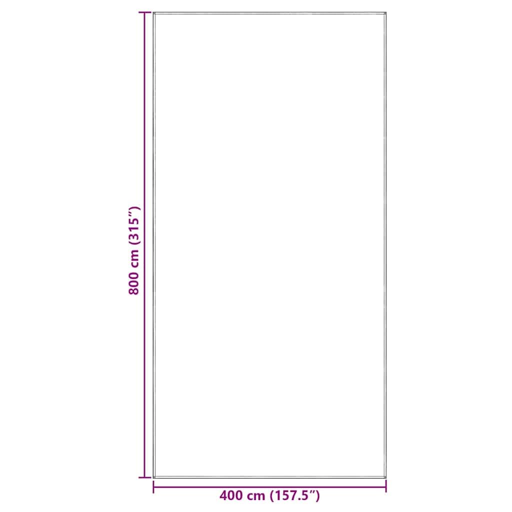 vidaXL Tapis de tente Gris clair 800 x 400 cm Polyéthylène, Tapis de camping, moderne, léger, pliable, résistant aux UV, facile à nettoyer, pour l'été en plein air