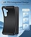 FNTCASE for Samsung Galaxy S25-FE Case: Shockproof Protective Lightweight Duty Rugged Cell Phone Cover with Non Slip Textured Back | Military Grade Drop Protection Bumper Tough (Black)