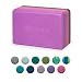Gaiam Yoga Block - Supportive Latex-Free EVA Foam Soft Non-Slip Surface for Yoga, Pilates, Meditation, Tri-Color